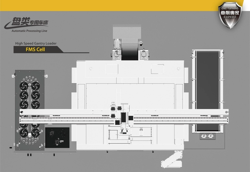 Parallel Double Spindle CNC Lathe Turning Center of TT20